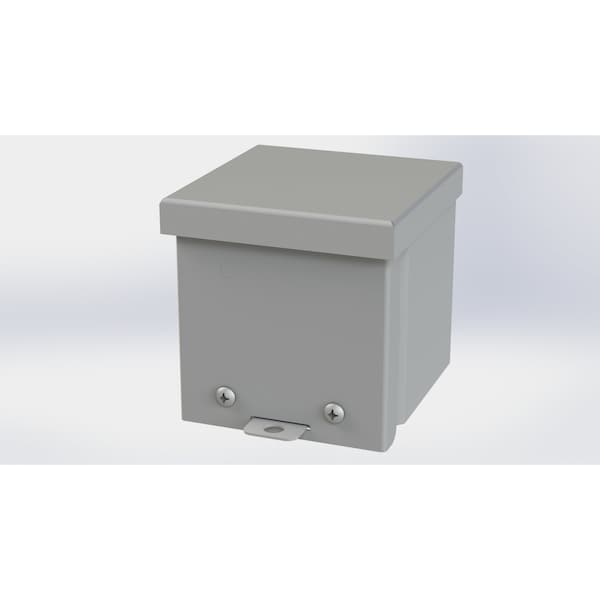 Screws Electrical Enclosures, 4 in H, 4 in D, 4 in W, NEMA 3R, Galvanized Steel